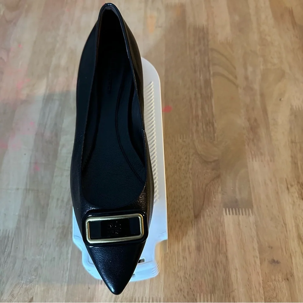 Tory Burch Georgia Pointed Toe Flat Black Shoes